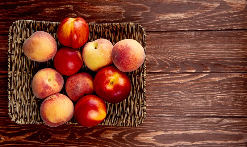 Apple in basket