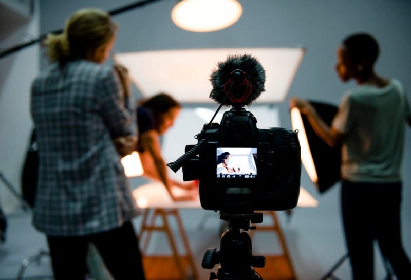 Photographers doing product photography in a studio