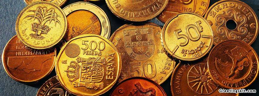 Golden Coins Facebook Cover