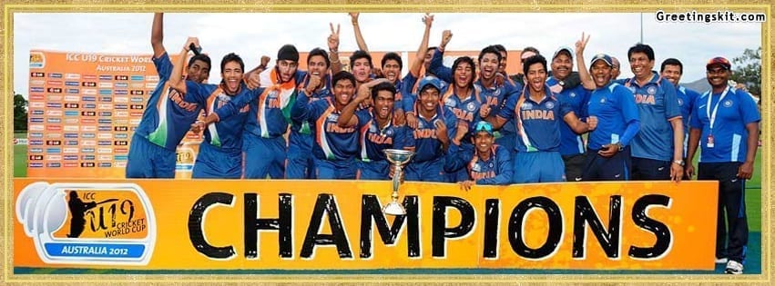 Under 19 World Cup Cricket Champions 2012 FB Cover