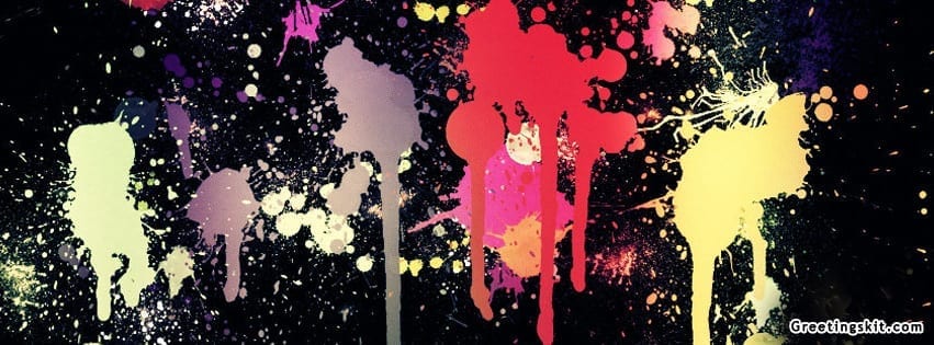 Colorful Splatter Facebook Timeline Cover