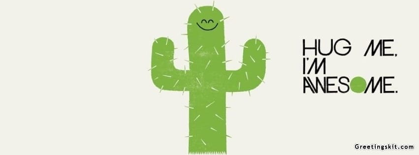 Cactus Hug Facebook Cover