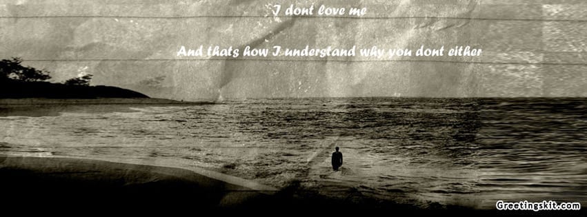 I Dont Love Me Facebook Cover