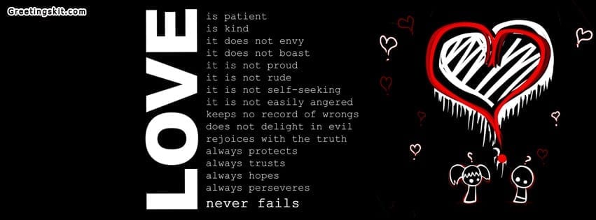 Love Never Fails Facebook Timeline Cover