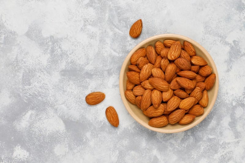 Almonds in a bowl