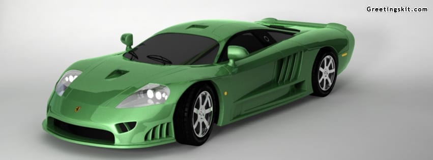 Green Car Facebook Timeline Cover