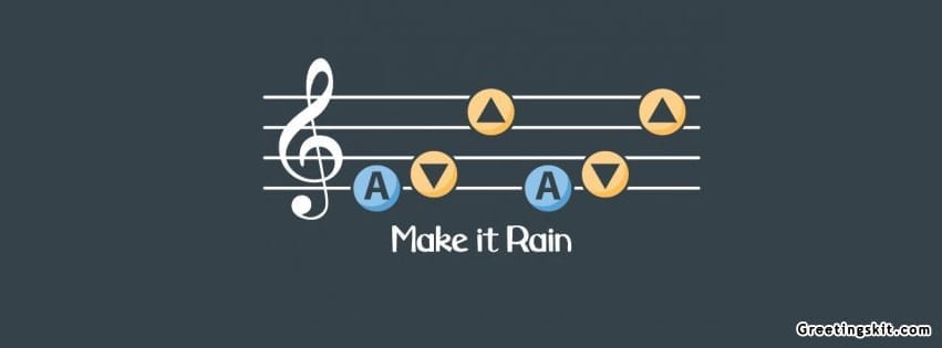 Make It Rain Music Facebook Cover