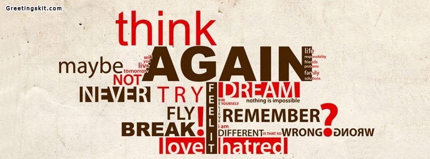 Think Again Facebook timeline profile cover